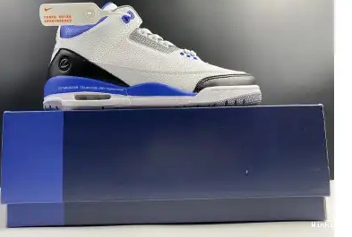 CT8532-040 JORDAN BLUE SHOES WHITE RETRO AIR 3 0626